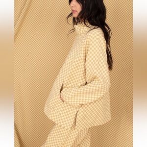 Ilana Kohn Joey Pullover in Shroom Checks Size Medium